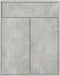 vidaXL - Dressoir - 60x30x75 - cm - bewerkt - hout - betongrijs