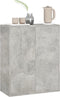 vidaXL - Dressoir - 60x30x75 - cm - bewerkt - hout - betongrijs