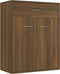 vidaXL - Dressoir - 60x30x75 - cm - bewerkt - hout - bruin - eikenkleur