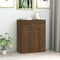 vidaXL - Dressoir - 60x30x75 - cm - bewerkt - hout - bruin - eikenkleur