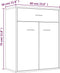 vidaXL - Dressoir - 60x30x75 - cm - bewerkt - hout - bruin - eikenkleur