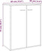 vidaXL - Dressoir - 60x30x75 - cm - bewerkt - hout - bruin - eikenkleur