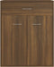 vidaXL - Dressoir - 60x30x75 - cm - bewerkt - hout - bruin - eikenkleur
