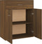 vidaXL - Dressoir - 60x30x75 - cm - bewerkt - hout - bruin - eikenkleur