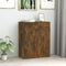 vidaXL - Dressoir - 60x30x75 - cm - bewerkt - hout - gerookt - eikenkleurig