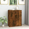 vidaXL - Dressoir - 60x30x75 - cm - bewerkt - hout - gerookt - eikenkleurig