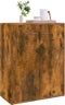 vidaXL - Dressoir - 60x30x75 - cm - bewerkt - hout - gerookt - eikenkleurig