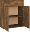 vidaXL - Dressoir - 60x30x75 - cm - bewerkt - hout - gerookt - eikenkleurig