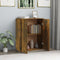 vidaXL - Dressoir - 60x30x75 - cm - bewerkt - hout - gerookt - eikenkleurig