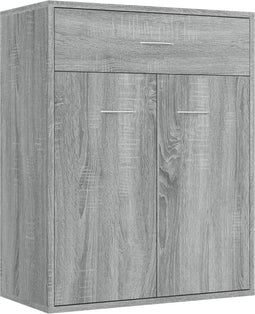 vidaXL - Dressoir - 60x30x75 - cm - bewerkt - hout - grijs - sonoma - eikenkleurig