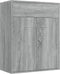 vidaXL - Dressoir - 60x30x75 - cm - bewerkt - hout - grijs - sonoma - eikenkleurig