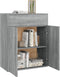vidaXL - Dressoir - 60x30x75 - cm - bewerkt - hout - grijs - sonoma - eikenkleurig