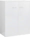 vidaXL - Dressoir - 60x30x75 - cm - bewerkt - hout - hoogglans - wit
