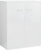 vidaXL - Dressoir - 60x30x75 - cm - bewerkt - hout - hoogglans - wit