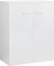 vidaXL - Dressoir - 60x30x75 - cm - bewerkt - hout - hoogglans - wit