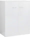 vidaXL - Dressoir - 60x30x75 - cm - bewerkt - hout - hoogglans - wit