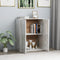 vidaXL - Dressoir - 60x30x75 - cm - bewerkt - hout - hoogglans - wit