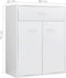 vidaXL - Dressoir - 60x30x75 - cm - bewerkt - hout - hoogglans - wit