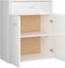 vidaXL - Dressoir - 60x30x75 - cm - bewerkt - hout - hoogglans - wit