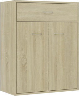 vidaXL - Dressoir - 60x30x75 - cm - bewerkt - hout - sonoma - eikenkleurig