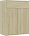 vidaXL - Dressoir - 60x30x75 - cm - bewerkt - hout - sonoma - eikenkleurig