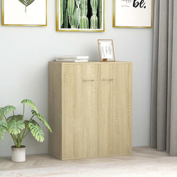 vidaXL - Dressoir - 60x30x75 - cm - bewerkt - hout - sonoma - eikenkleurig