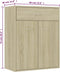 vidaXL - Dressoir - 60x30x75 - cm - bewerkt - hout - sonoma - eikenkleurig