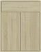 vidaXL - Dressoir - 60x30x75 - cm - bewerkt - hout - sonoma - eikenkleurig