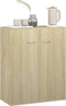 vidaXL - Dressoir - 60x30x75 - cm - bewerkt - hout - sonoma - eikenkleurig