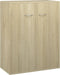vidaXL - Dressoir - 60x30x75 - cm - bewerkt - hout - sonoma - eikenkleurig