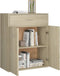 vidaXL - Dressoir - 60x30x75 - cm - bewerkt - hout - sonoma - eikenkleurig