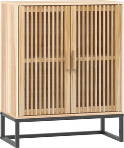 vidaXL - Dressoir - 60x30x75 - cm - bewerkt - hout