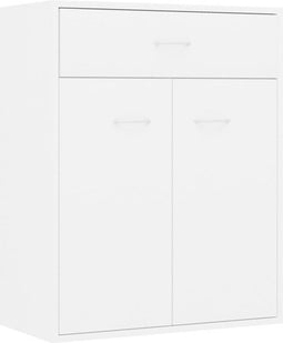 vidaXL - Dressoir - 60x30x75 - cm - bewerkt - hout - wit