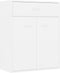 vidaXL - Dressoir - 60x30x75 - cm - bewerkt - hout - wit
