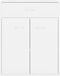 vidaXL - Dressoir - 60x30x75 - cm - bewerkt - hout - wit