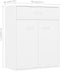 vidaXL - Dressoir - 60x30x75 - cm - bewerkt - hout - wit
