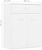 vidaXL - Dressoir - 60x30x75 - cm - bewerkt - hout - wit