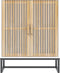 vidaXL - Dressoir - 60x30x75 - cm - bewerkt - hout - wit