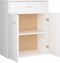 vidaXL - Dressoir - 60x30x75 - cm - bewerkt - hout - wit