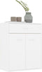 vidaXL - Dressoir - 60x30x75 - cm - bewerkt - hout - wit