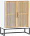 vidaXL - Dressoir - 60x30x75 - cm - bewerkt - hout - wit