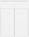 vidaXL - Dressoir - 60x30x75 - cm - bewerkt - hout - wit