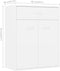 vidaXL - Dressoir - 60x30x75 - cm - bewerkt - hout - wit