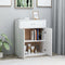vidaXL - Dressoir - 60x30x75 - cm - bewerkt - hout - wit
