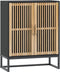 vidaXL - Dressoir - 60x30x75 - cm - bewerkt - hout - zwart