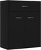 vidaXL - Dressoir - 60x30x75 - cm - bewerkt - hout - zwart
