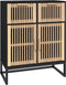 vidaXL - Dressoir - 60x30x75 - cm - bewerkt - hout - zwart