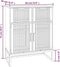 vidaXL - Dressoir - 60x30x75 - cm - bewerkt - hout - zwart