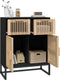 vidaXL - Dressoir - 60x30x75 - cm - bewerkt - hout - zwart