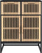 vidaXL - Dressoir - 60x30x75 - cm - bewerkt - hout - zwart